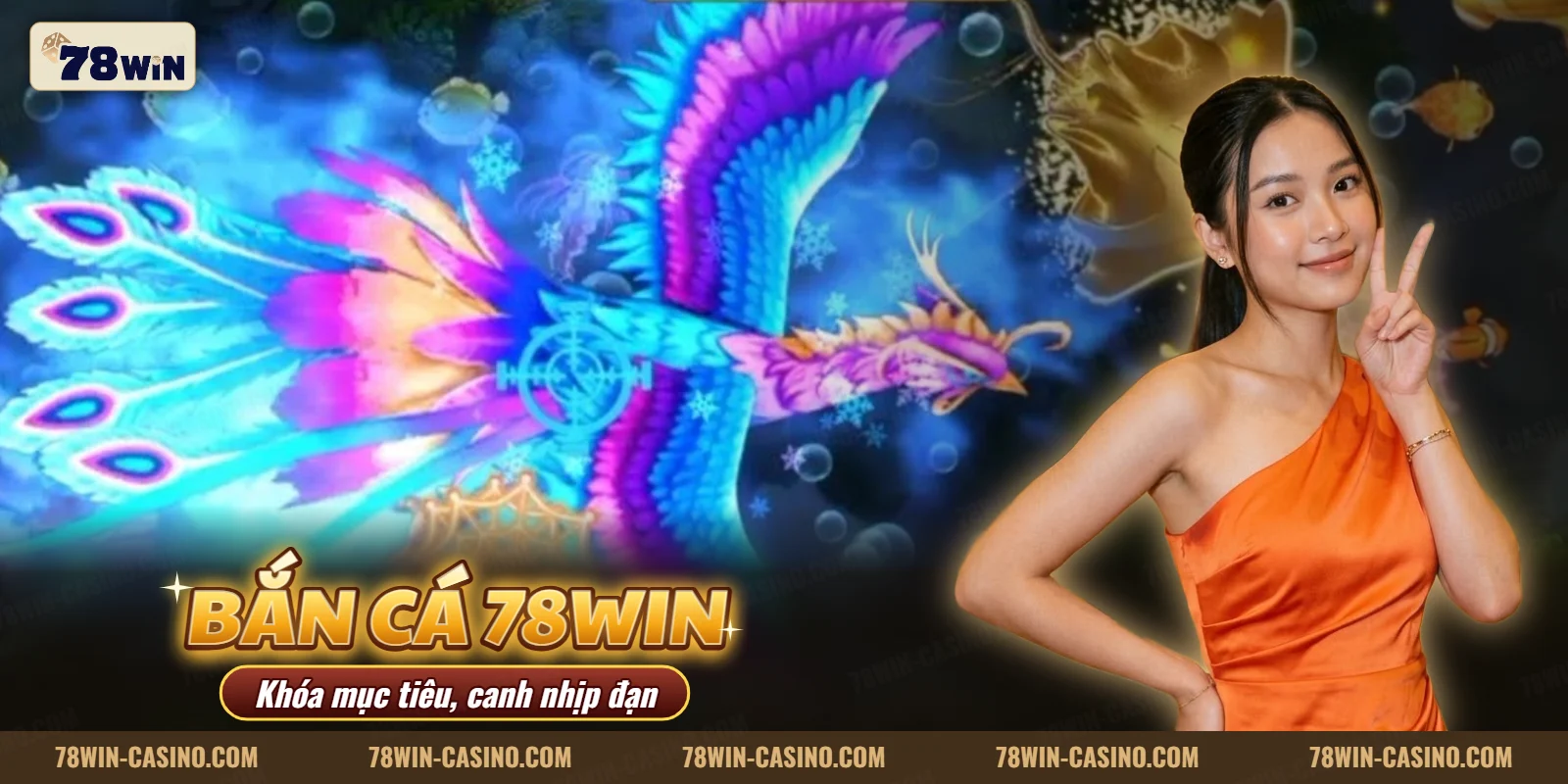 Màn chơi bắn cá có súng, đạn và đàn cá nhiều màu của 78WIN Màn chơi bắn cá có súng, đạn và đàn cá nhiều màu của 78WIN