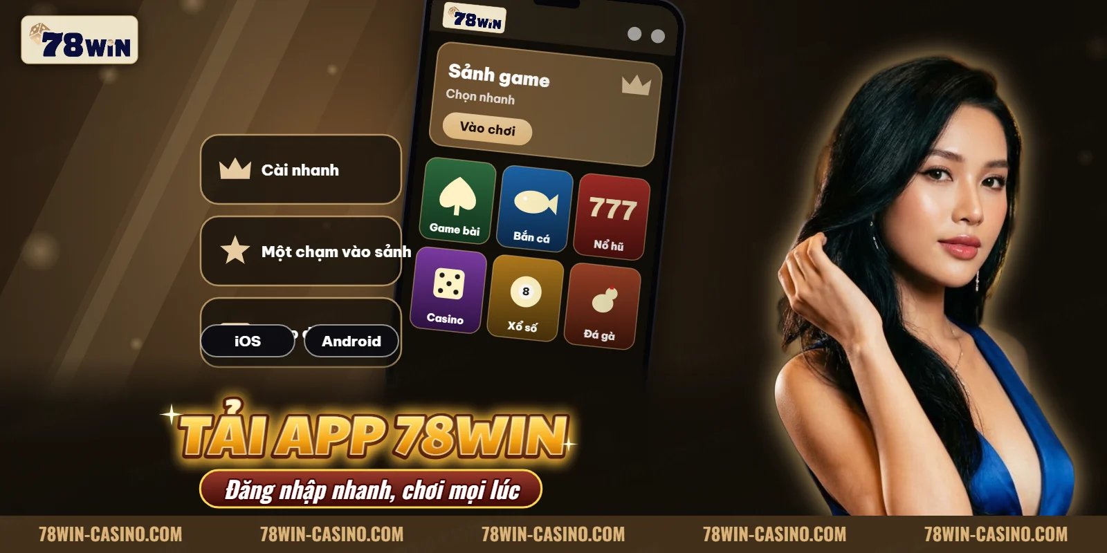 Giao diện ứng dụng 78WIN trên điện thoại Giao diện ứng dụng 78WIN trên điện thoại